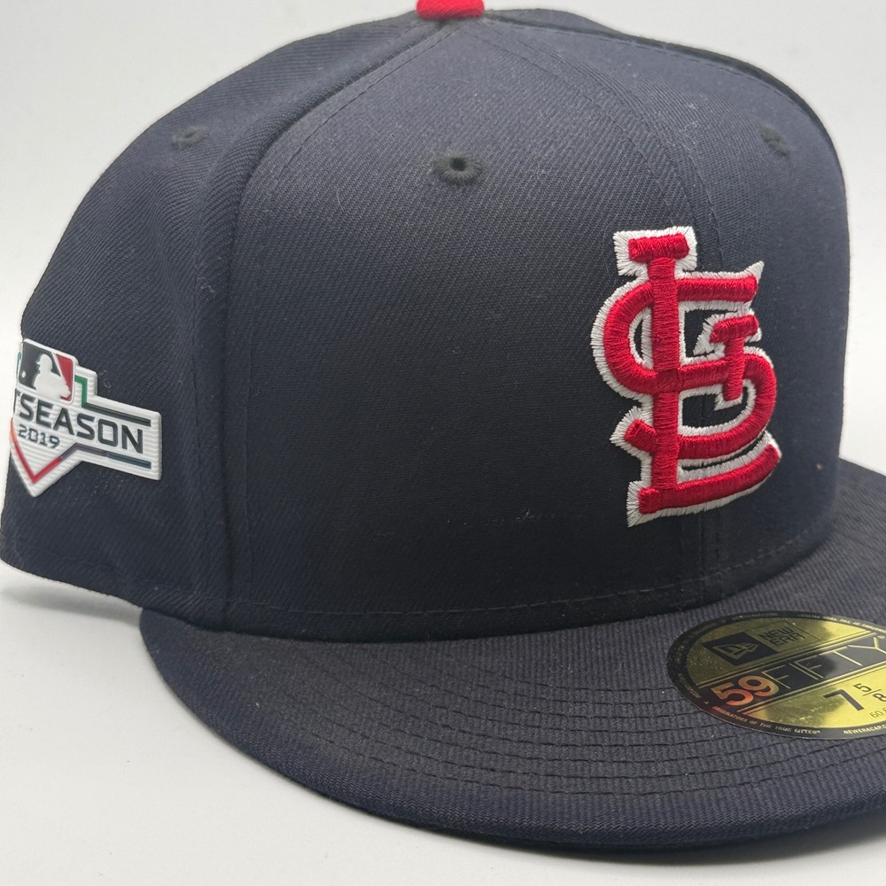 New Era 59FIFTY St Louis Cardinals 2019 Postseason MLB Fitted Hat Navy 7 5/8